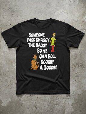 Funny Shaggy & Scooby Graphic T-Shirt | Cartoon Parody Meme Tee | Retro Humor